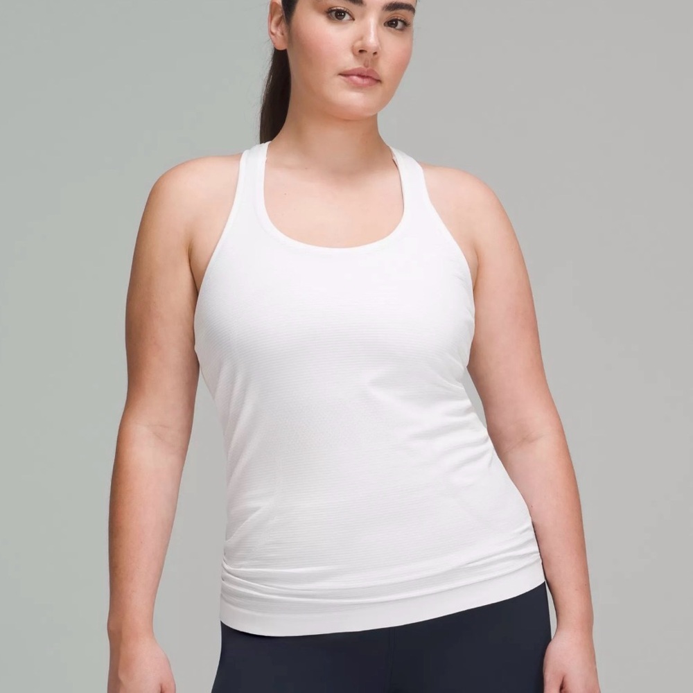 Lululemon white tank top yoga racer back size 10 - 12